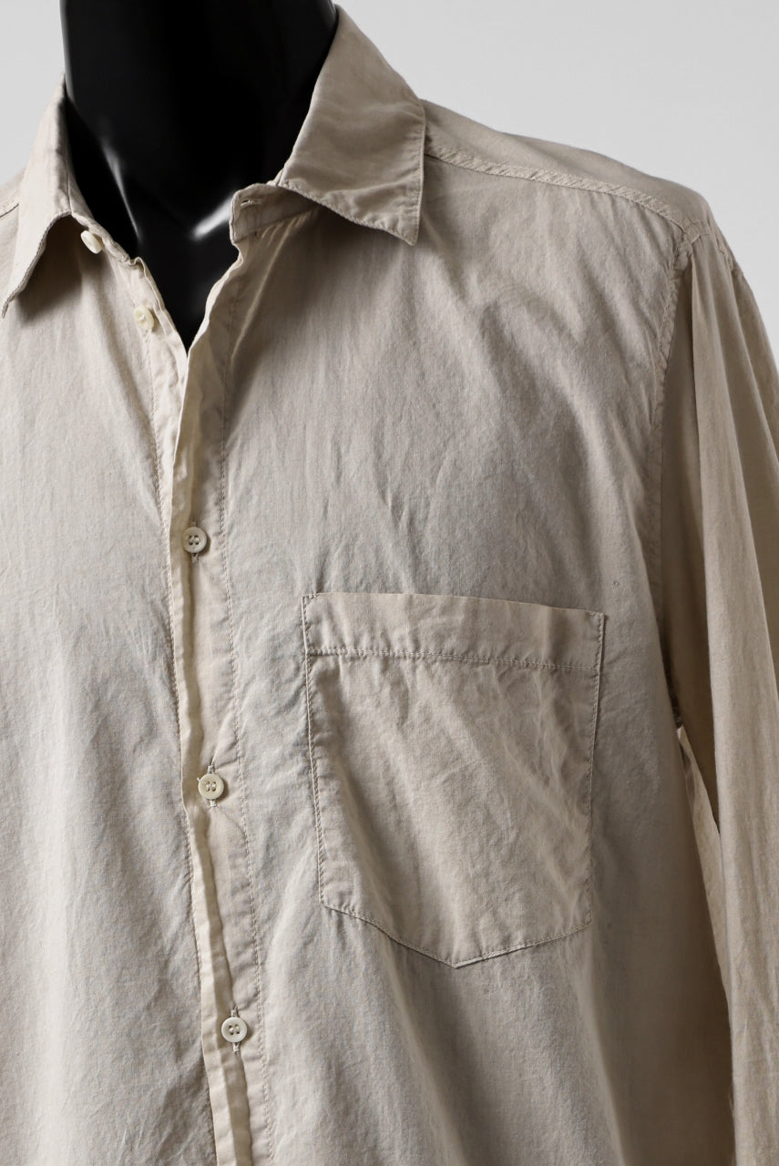 Load image into Gallery viewer, daub PLAIN COLLAR SHIRT / COLD DYED ORGANIC COTTON (SAND)
