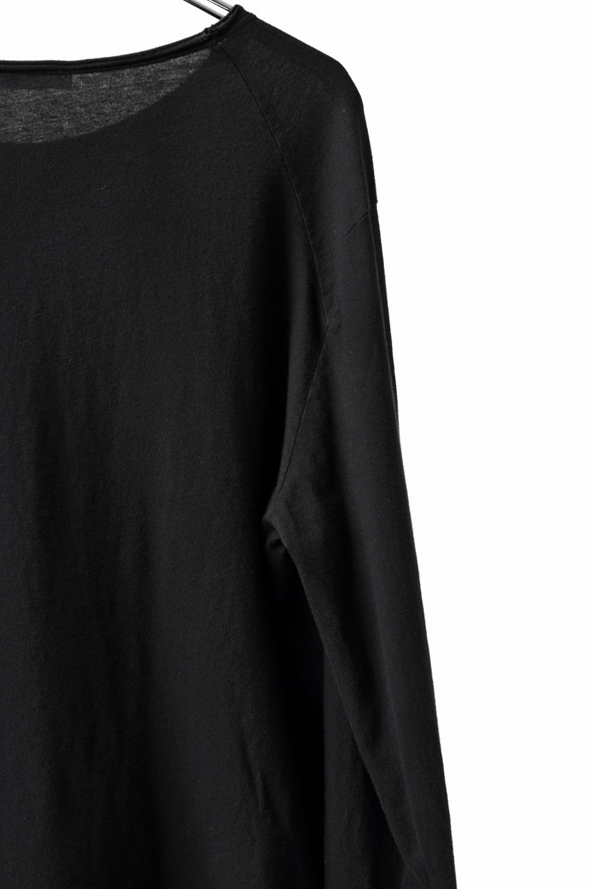 Load image into Gallery viewer, daub RAGLAN STITCH L/S CUTSEWN / DYED COTTON JERSEY (BLACK)