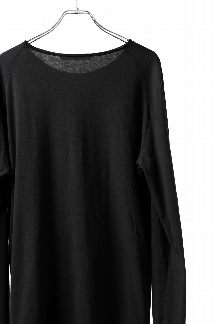 Load image into Gallery viewer, daub RAGLAN STITCH L/S CUTSEWN / DYED COTTON JERSEY (BLACK)