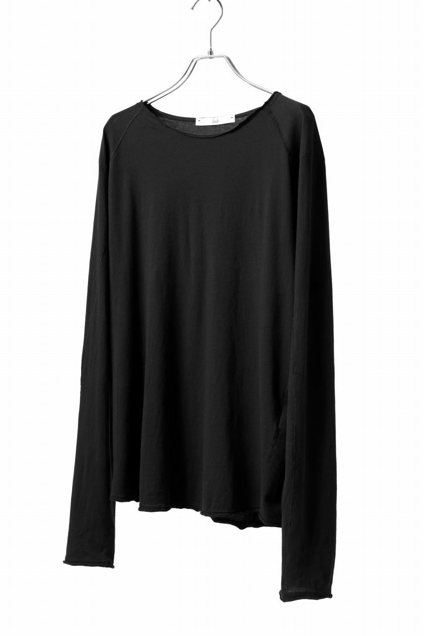 Load image into Gallery viewer, daub RAGLAN STITCH L/S CUTSEWN / DYED COTTON JERSEY (BLACK)