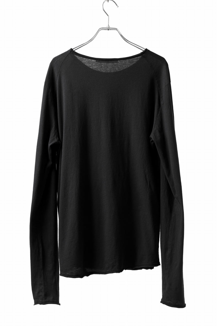 Load image into Gallery viewer, daub RAGLAN STITCH L/S CUTSEWN / DYED COTTON JERSEY (BLACK)