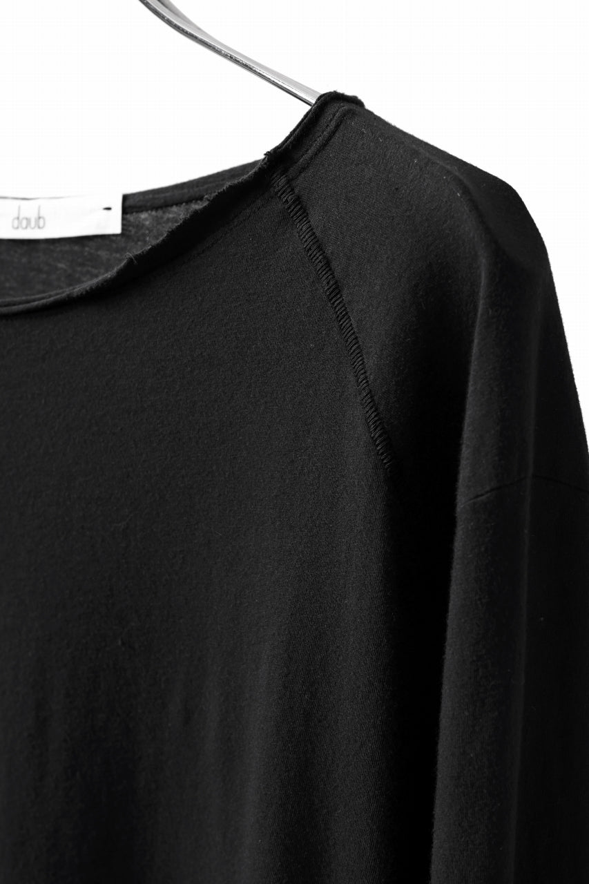 Load image into Gallery viewer, daub RAGLAN STITCH L/S CUTSEWN / DYED COTTON JERSEY (BLACK)