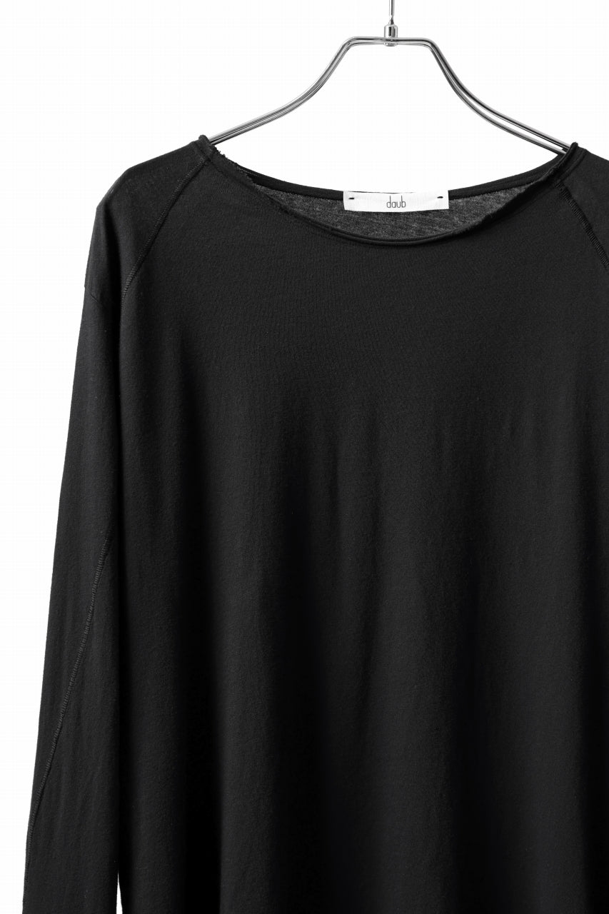 Load image into Gallery viewer, daub RAGLAN STITCH L/S CUTSEWN / DYED COTTON JERSEY (BLACK)