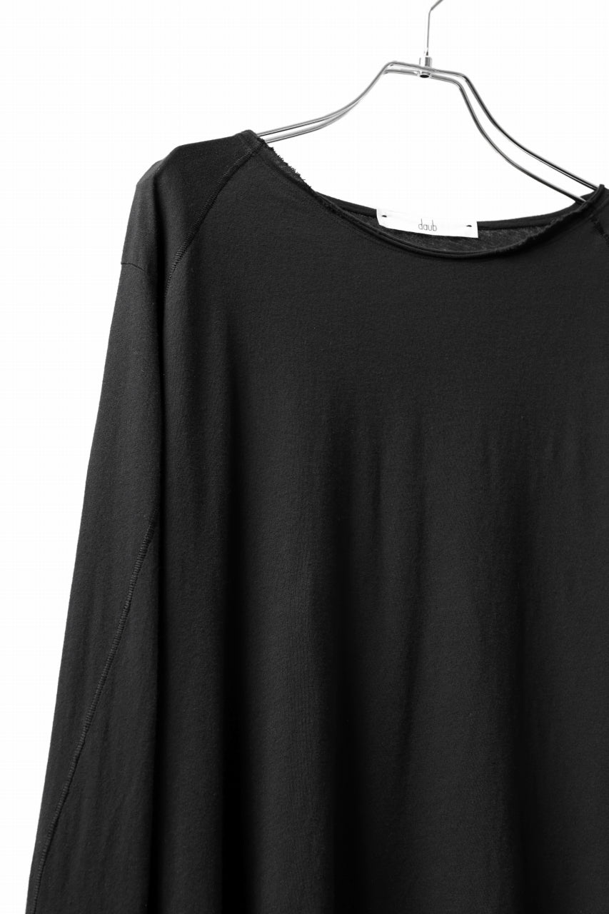 Load image into Gallery viewer, daub RAGLAN STITCH L/S CUTSEWN / DYED COTTON JERSEY (BLACK)