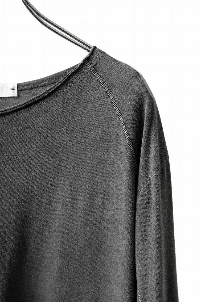Load image into Gallery viewer, daub RAGLAN STITCH L/S CUTSEWN / COLD DYED COTTON JERSEY (GREY)