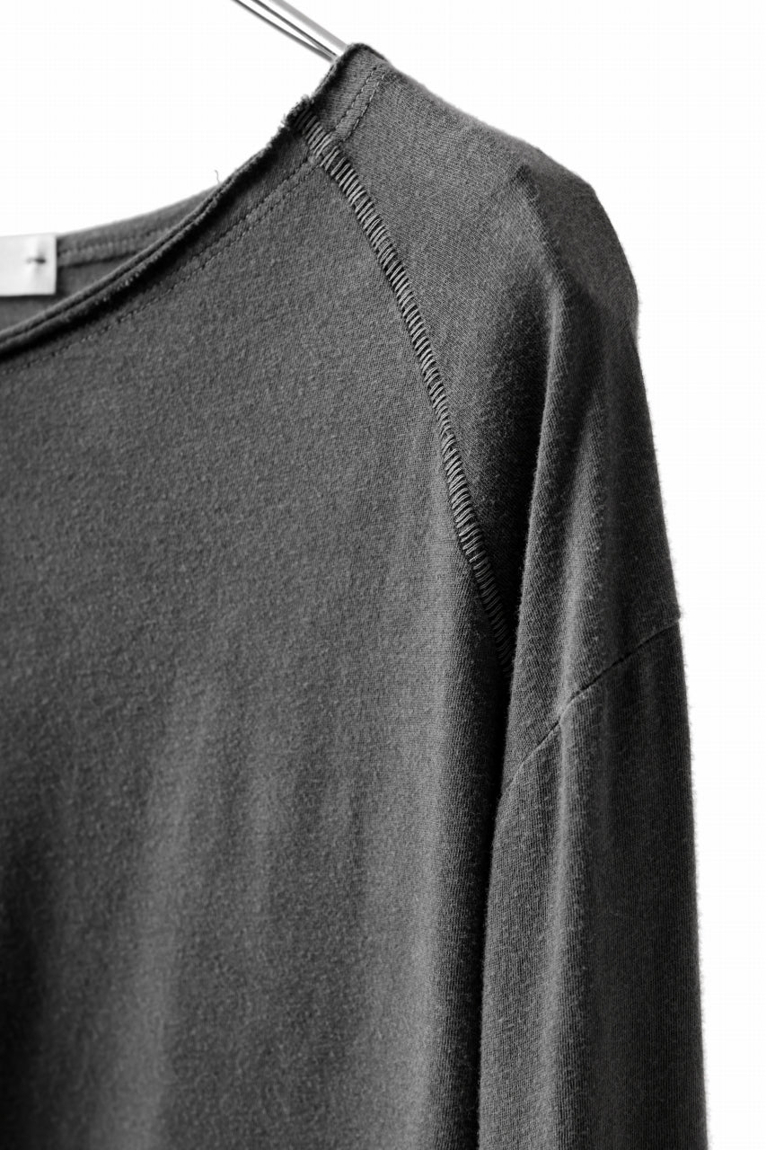 Load image into Gallery viewer, daub RAGLAN STITCH L/S CUTSEWN / COLD DYED COTTON JERSEY (GREY)