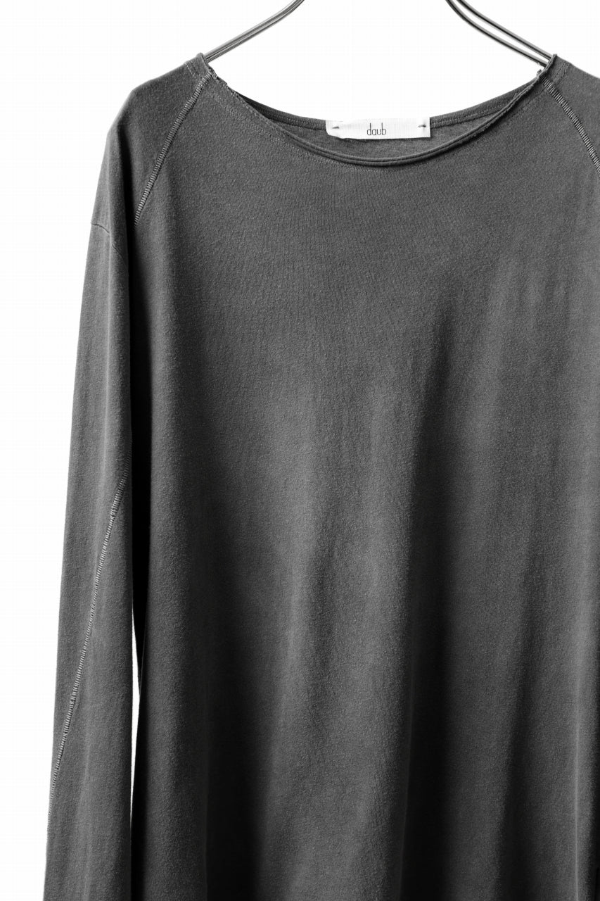 Load image into Gallery viewer, daub RAGLAN STITCH L/S CUTSEWN / COLD DYED COTTON JERSEY (GREY)