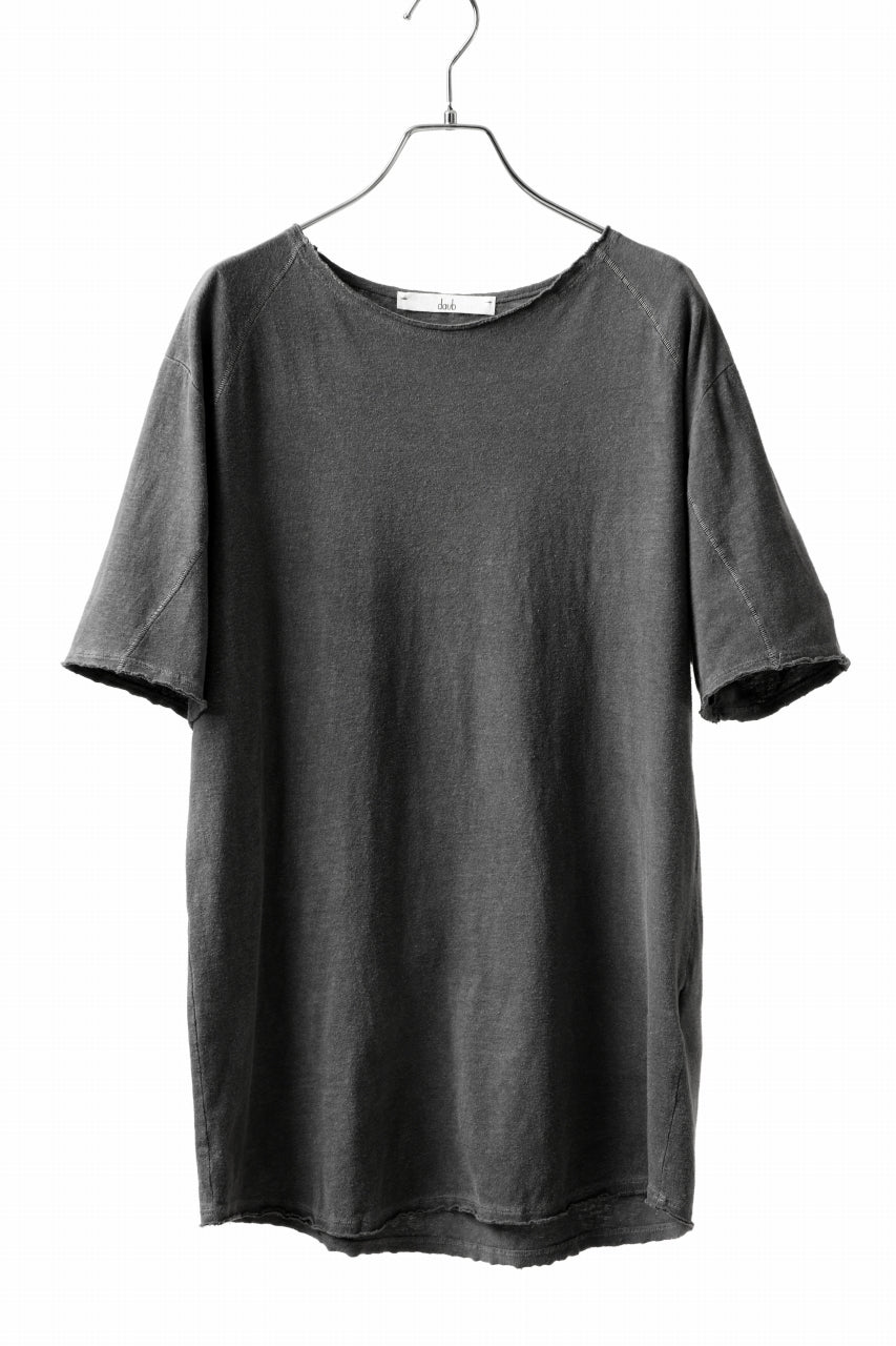 画像をギャラリービューアに読み込む, daub DYEING T-SHIRT SCAR STITCHED / CL-JERSEY (GREY)