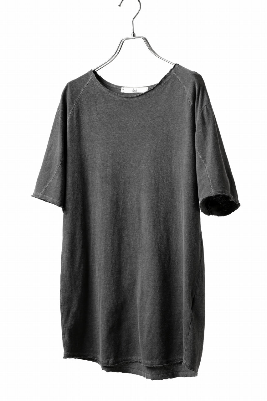 画像をギャラリービューアに読み込む, daub DYEING T-SHIRT SCAR STITCHED / CL-JERSEY (GREY)