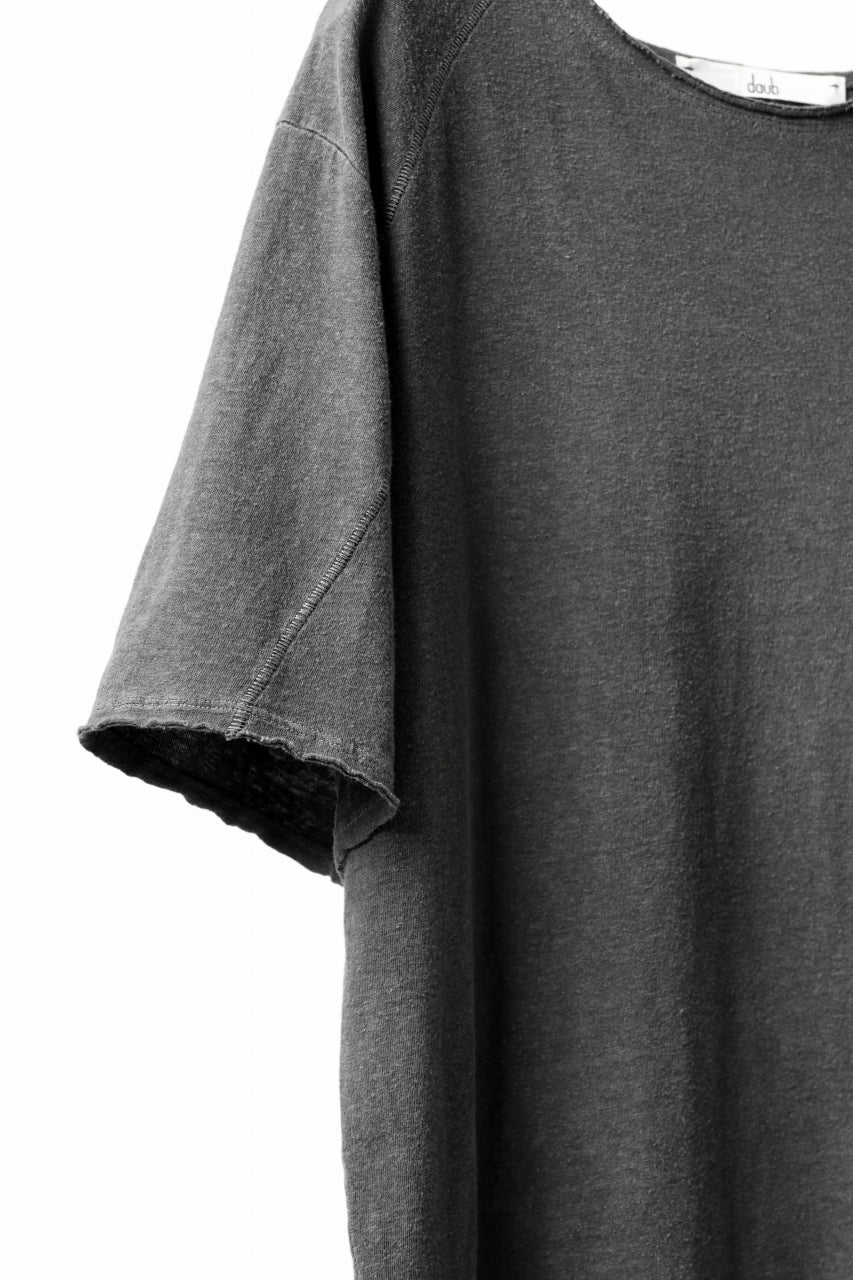 画像をギャラリービューアに読み込む, daub DYEING T-SHIRT SCAR STITCHED / CL-JERSEY (GREY)