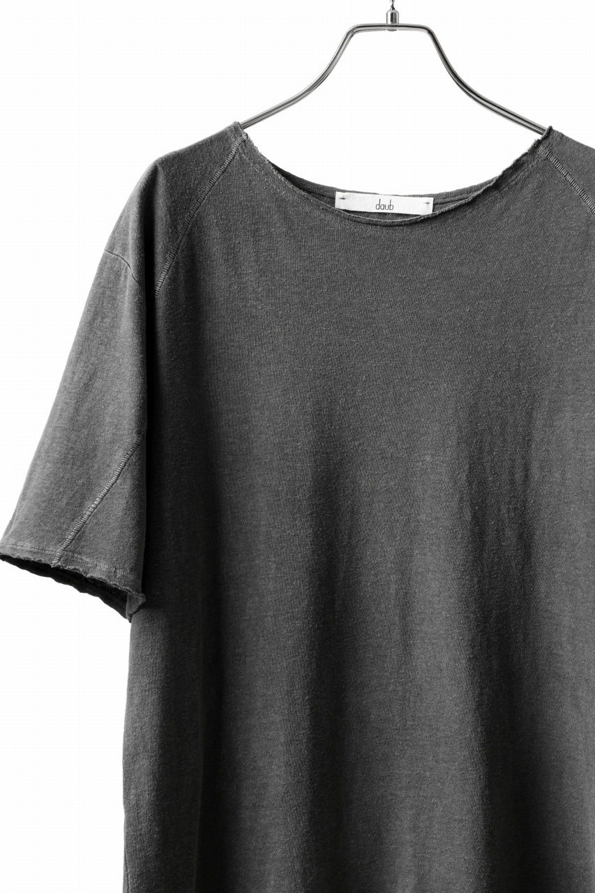 画像をギャラリービューアに読み込む, daub DYEING T-SHIRT SCAR STITCHED / CL-JERSEY (GREY)