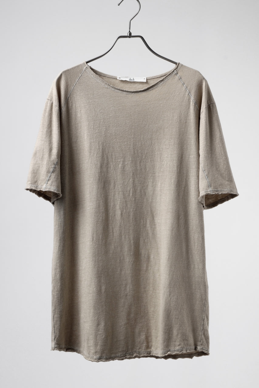 Load image into Gallery viewer, daub DYEING T-SHIRT SCAR STITCHED / CL-JERSEY (SAND)
