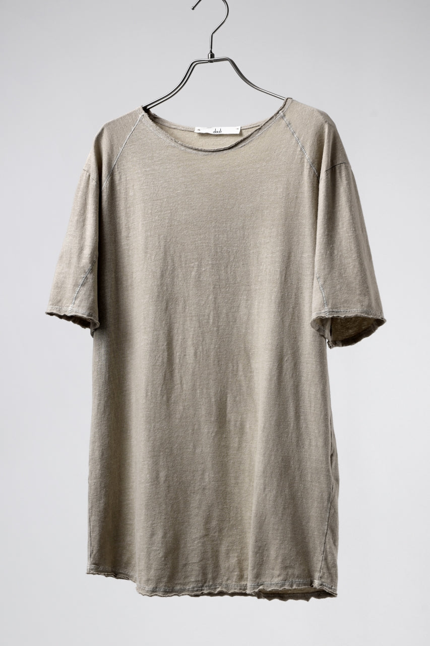 Load image into Gallery viewer, daub DYEING T-SHIRT SCAR STITCHED / CL-JERSEY (SAND)