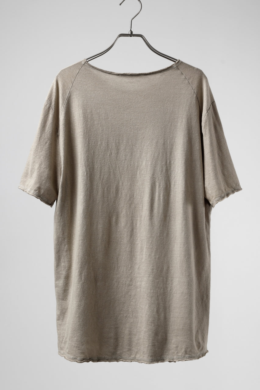 Load image into Gallery viewer, daub DYEING T-SHIRT SCAR STITCHED / CL-JERSEY (SAND)