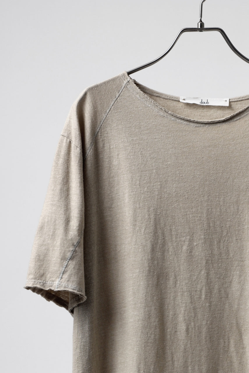 Load image into Gallery viewer, daub DYEING T-SHIRT SCAR STITCHED / CL-JERSEY (SAND)