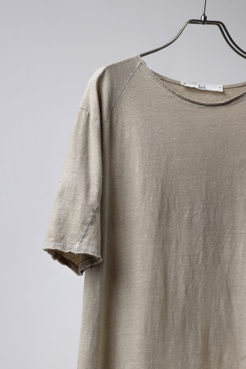 Load image into Gallery viewer, daub DYEING T-SHIRT SCAR STITCHED / CL-JERSEY (SAND)