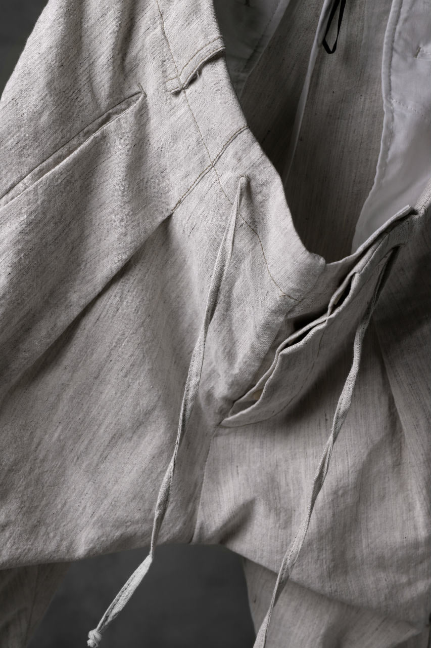 画像をギャラリービューアに読み込む, masnada PANTA BAGGY VAN 6POCKETS / CRUMPLED LINEN COTTON (CHALK)