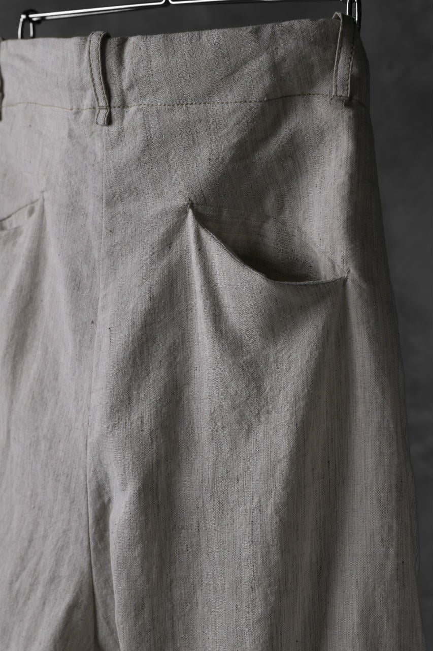 画像をギャラリービューアに読み込む, masnada PANTA BAGGY VAN 6POCKETS / CRUMPLED LINEN COTTON (CHALK)