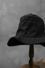 画像をギャラリービューアに読み込む, masnada SALVAGE BUCKET HAT /NEEDLED COTTON LINEN (BLACK)