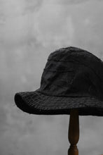 画像をギャラリービューアに読み込む, masnada SALVAGE BUCKET HAT /NEEDLED COTTON LINEN (BLACK)