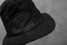 画像をギャラリービューアに読み込む, masnada SALVAGE BUCKET HAT /NEEDLED COTTON LINEN (BLACK)