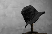 画像をギャラリービューアに読み込む, masnada SALVAGE BUCKET HAT /NEEDLED COTTON LINEN (BLACK)