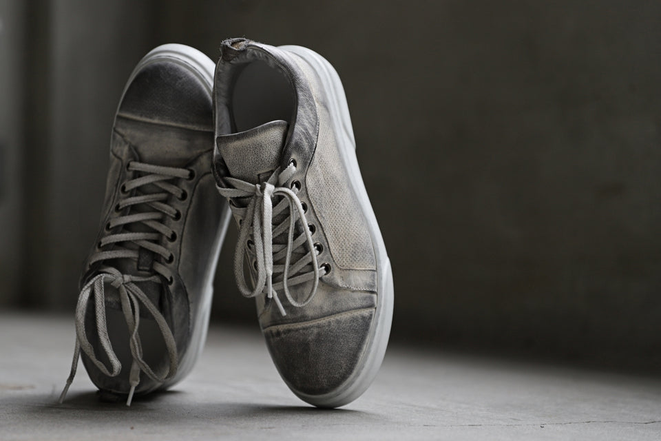 画像をギャラリービューアに読み込む, masnada LOW CUT SNEAKER / PELLE DI PECORA (DIRTY WHITE)