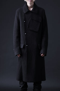 Load image into Gallery viewer, masnada GARRISON POCKET COAT / VOILED WOOL (BLACK)