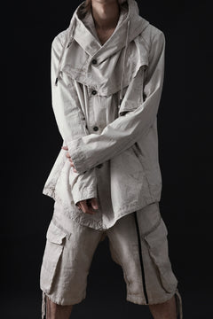 画像をギャラリービューアに読み込む, masnada CROPPED LOOSE POCKET PARKA JACKET / STRETCH COTTON RIPSTOP (FLINT)