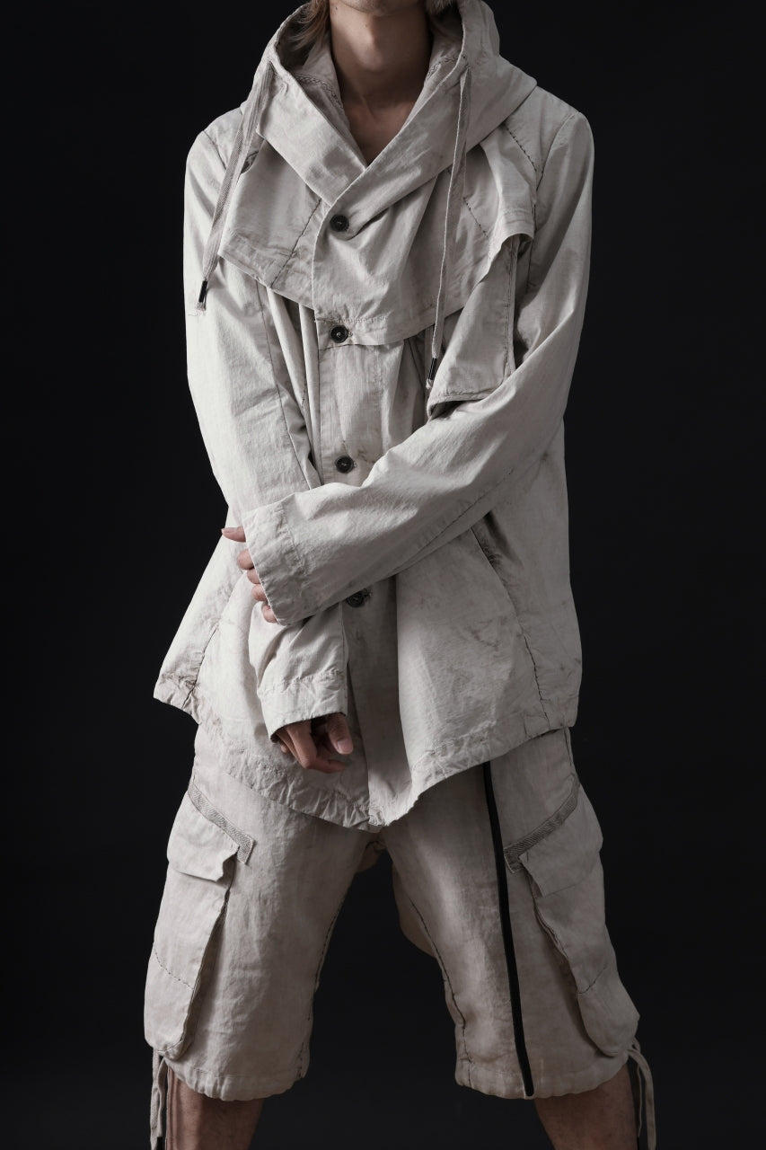 画像をギャラリービューアに読み込む, masnada CROPPED LOOSE POCKET PARKA JACKET / STRETCH COTTON RIPSTOP (FLINT)