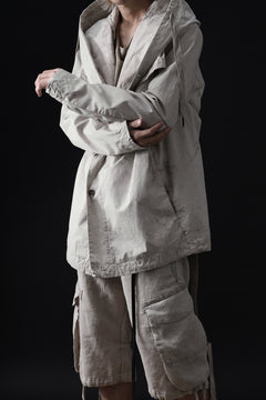 画像をギャラリービューアに読み込む, masnada CROPPED LOOSE POCKET PARKA JACKET / STRETCH COTTON RIPSTOP (FLINT)