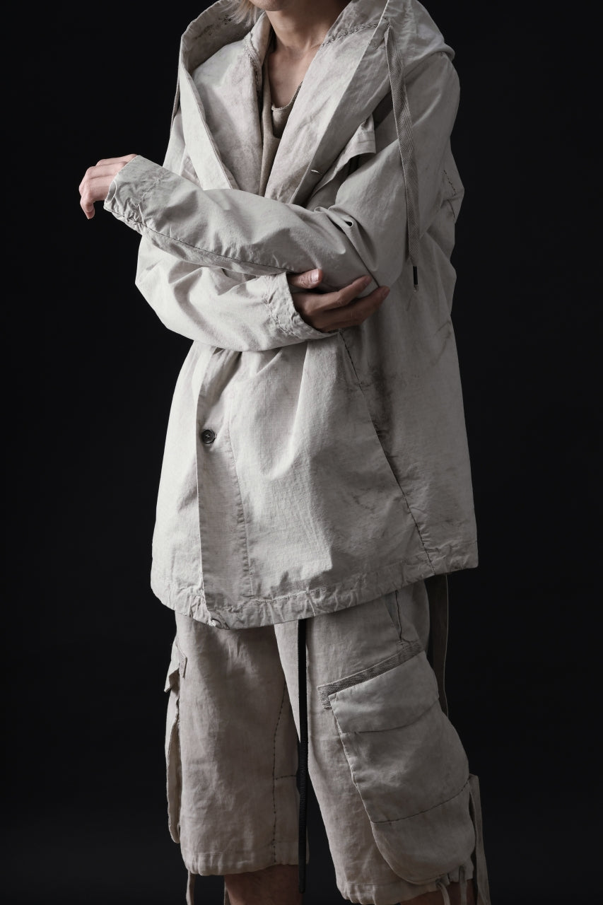 画像をギャラリービューアに読み込む, masnada CROPPED LOOSE POCKET PARKA JACKET / STRETCH COTTON RIPSTOP (FLINT)