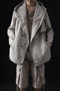 画像をギャラリービューアに読み込む, masnada CROPPED LOOSE POCKET PARKA JACKET / STRETCH COTTON RIPSTOP (FLINT)