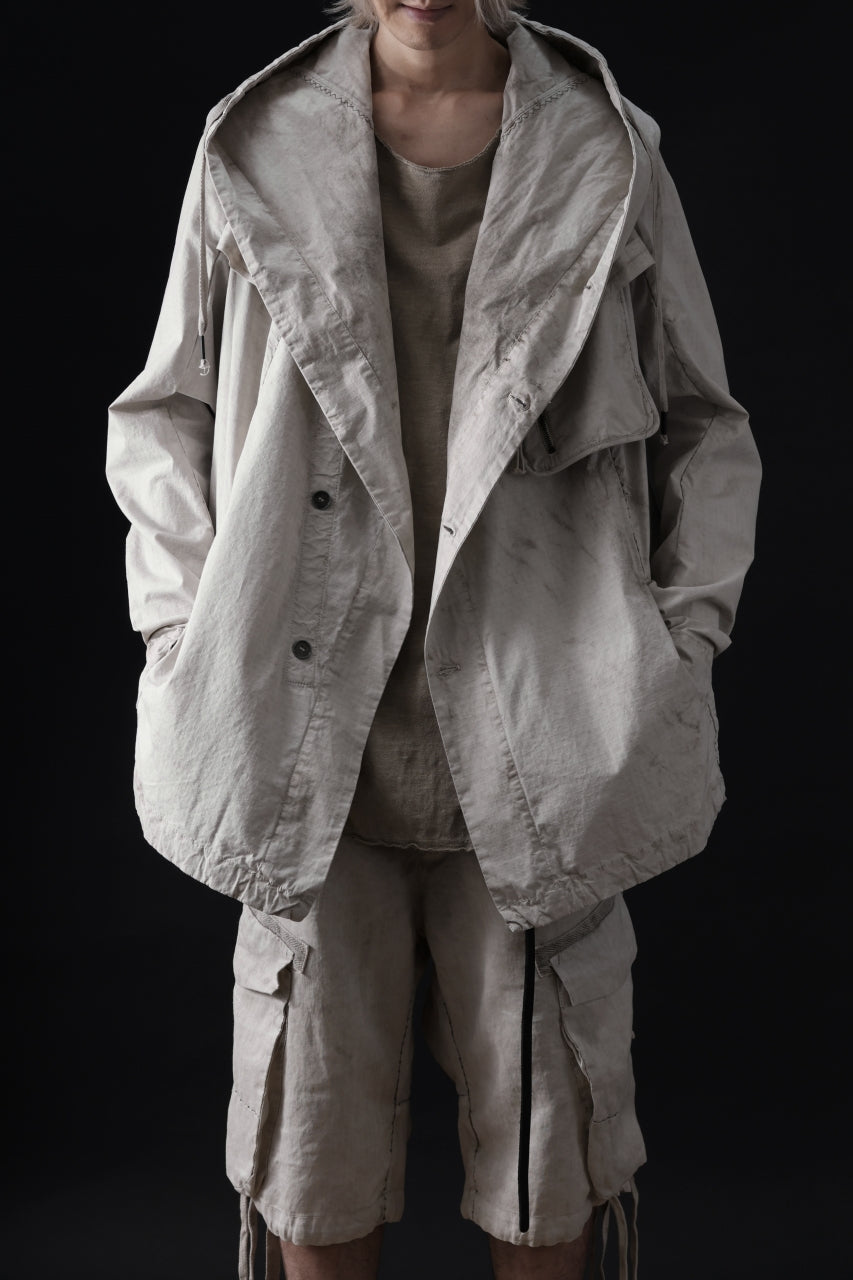 画像をギャラリービューアに読み込む, masnada CROPPED LOOSE POCKET PARKA JACKET / STRETCH COTTON RIPSTOP (FLINT)