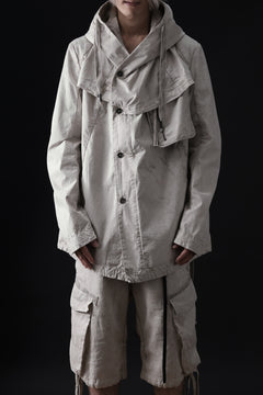 画像をギャラリービューアに読み込む, masnada CROPPED LOOSE POCKET PARKA JACKET / STRETCH COTTON RIPSTOP (FLINT)