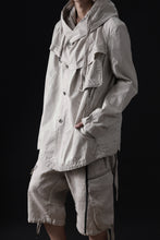 画像をギャラリービューアに読み込む, masnada CROPPED LOOSE POCKET PARKA JACKET / STRETCH COTTON RIPSTOP (FLINT)