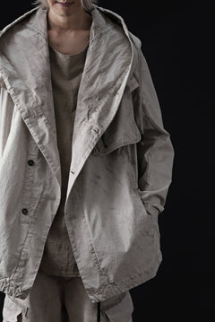 画像をギャラリービューアに読み込む, masnada CROPPED LOOSE POCKET PARKA JACKET / STRETCH COTTON RIPSTOP (FLINT)