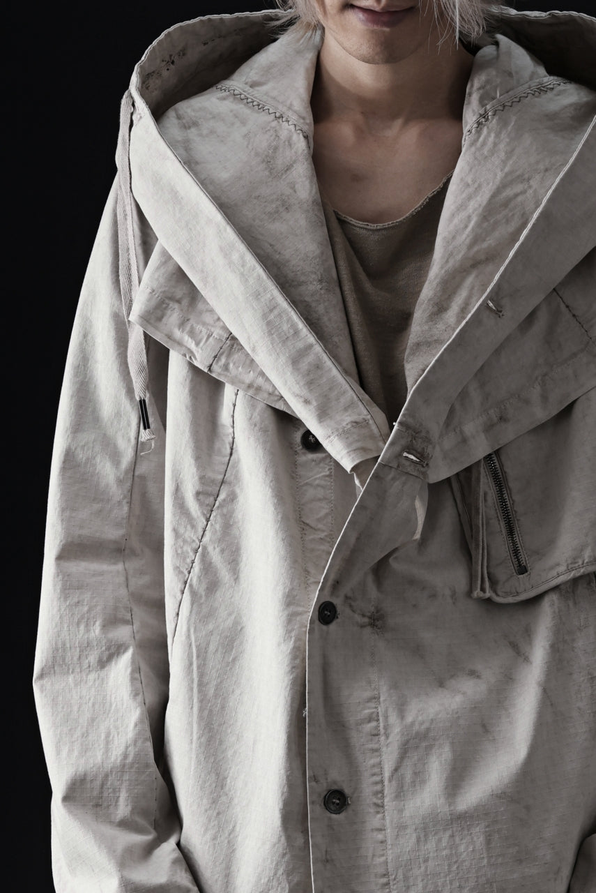 画像をギャラリービューアに読み込む, masnada CROPPED LOOSE POCKET PARKA JACKET / STRETCH COTTON RIPSTOP (FLINT)