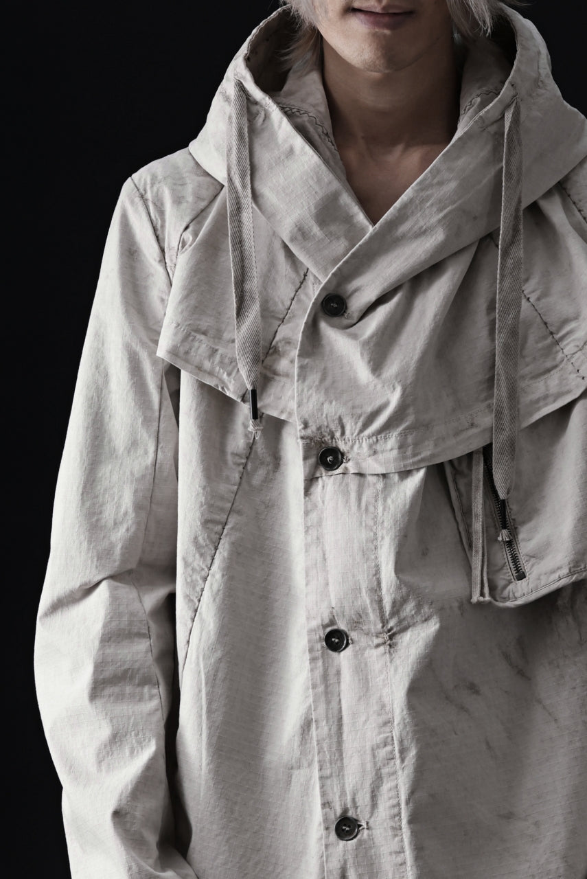 画像をギャラリービューアに読み込む, masnada CROPPED LOOSE POCKET PARKA JACKET / STRETCH COTTON RIPSTOP (FLINT)