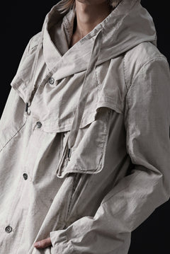 画像をギャラリービューアに読み込む, masnada CROPPED LOOSE POCKET PARKA JACKET / STRETCH COTTON RIPSTOP (FLINT)