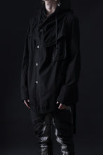 画像をギャラリービューアに読み込む, masnada CROPPED LOOSE POCKET PARKA JACKET / STRETCH COTTON RIPSTOP (SOLID BLACK)