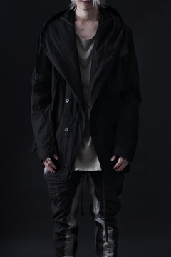 画像をギャラリービューアに読み込む, masnada CROPPED LOOSE POCKET PARKA JACKET / STRETCH COTTON RIPSTOP (SOLID BLACK)