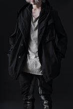 画像をギャラリービューアに読み込む, masnada CROPPED LOOSE POCKET PARKA JACKET / STRETCH COTTON RIPSTOP (SOLID BLACK)