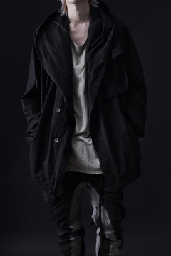 画像をギャラリービューアに読み込む, masnada CROPPED LOOSE POCKET PARKA JACKET / STRETCH COTTON RIPSTOP (SOLID BLACK)