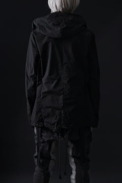 画像をギャラリービューアに読み込む, masnada CROPPED LOOSE POCKET PARKA JACKET / STRETCH COTTON RIPSTOP (SOLID BLACK)