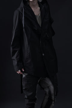 画像をギャラリービューアに読み込む, masnada CROPPED LOOSE POCKET PARKA JACKET / STRETCH COTTON RIPSTOP (SOLID BLACK)