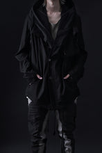 画像をギャラリービューアに読み込む, masnada CROPPED LOOSE POCKET PARKA JACKET / STRETCH COTTON RIPSTOP (SOLID BLACK)