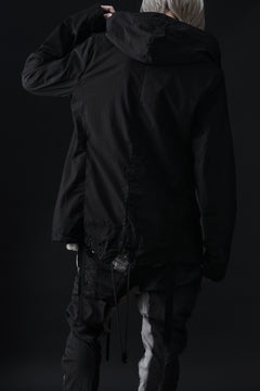 画像をギャラリービューアに読み込む, masnada CROPPED LOOSE POCKET PARKA JACKET / STRETCH COTTON RIPSTOP (SOLID BLACK)