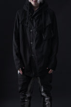 画像をギャラリービューアに読み込む, masnada CROPPED LOOSE POCKET PARKA JACKET / STRETCH COTTON RIPSTOP (SOLID BLACK)