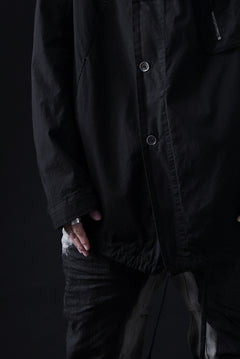 画像をギャラリービューアに読み込む, masnada CROPPED LOOSE POCKET PARKA JACKET / STRETCH COTTON RIPSTOP (SOLID BLACK)